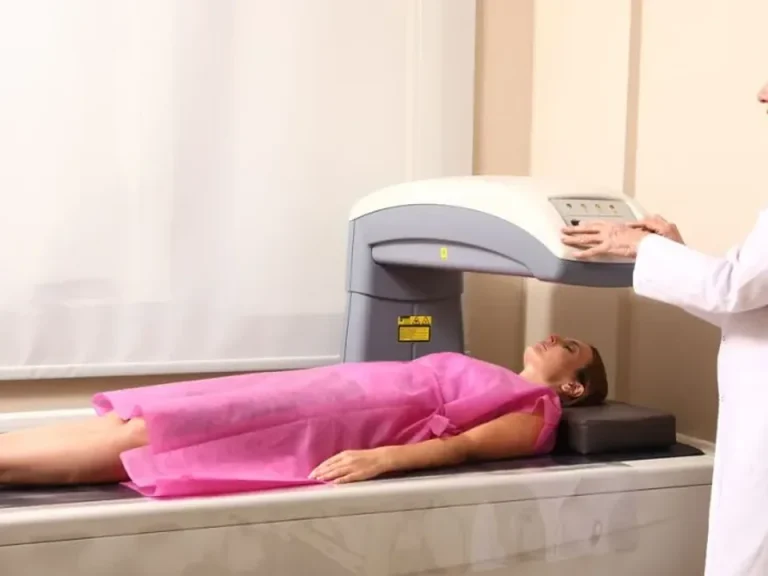 DEXA bone-density scanner used for a bone health and fracture risk assessment