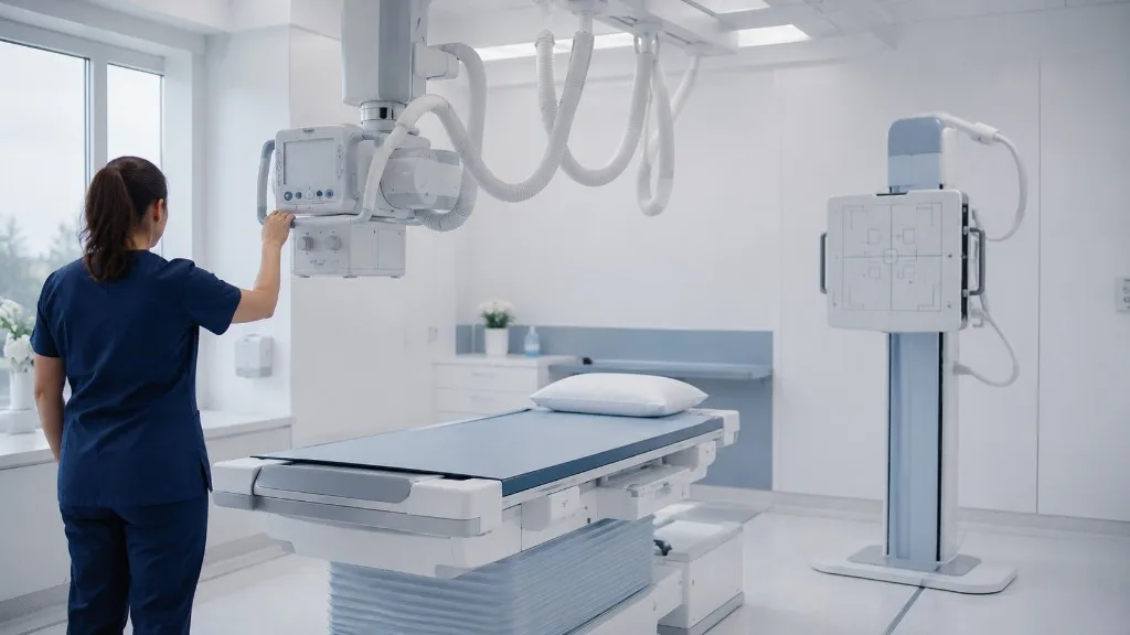 Modern digital X-Ray room at a private diagnostic clinic